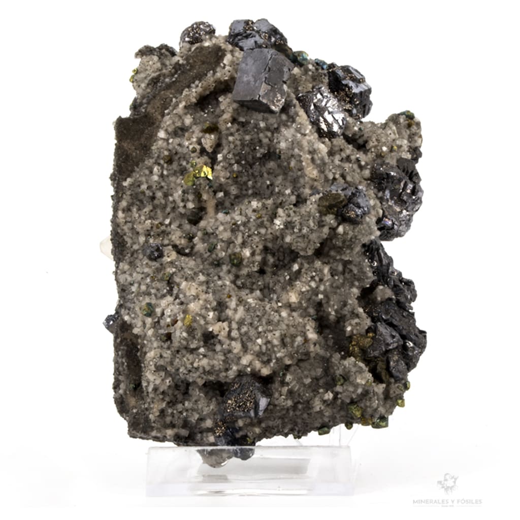 Galena con calcita en matriz