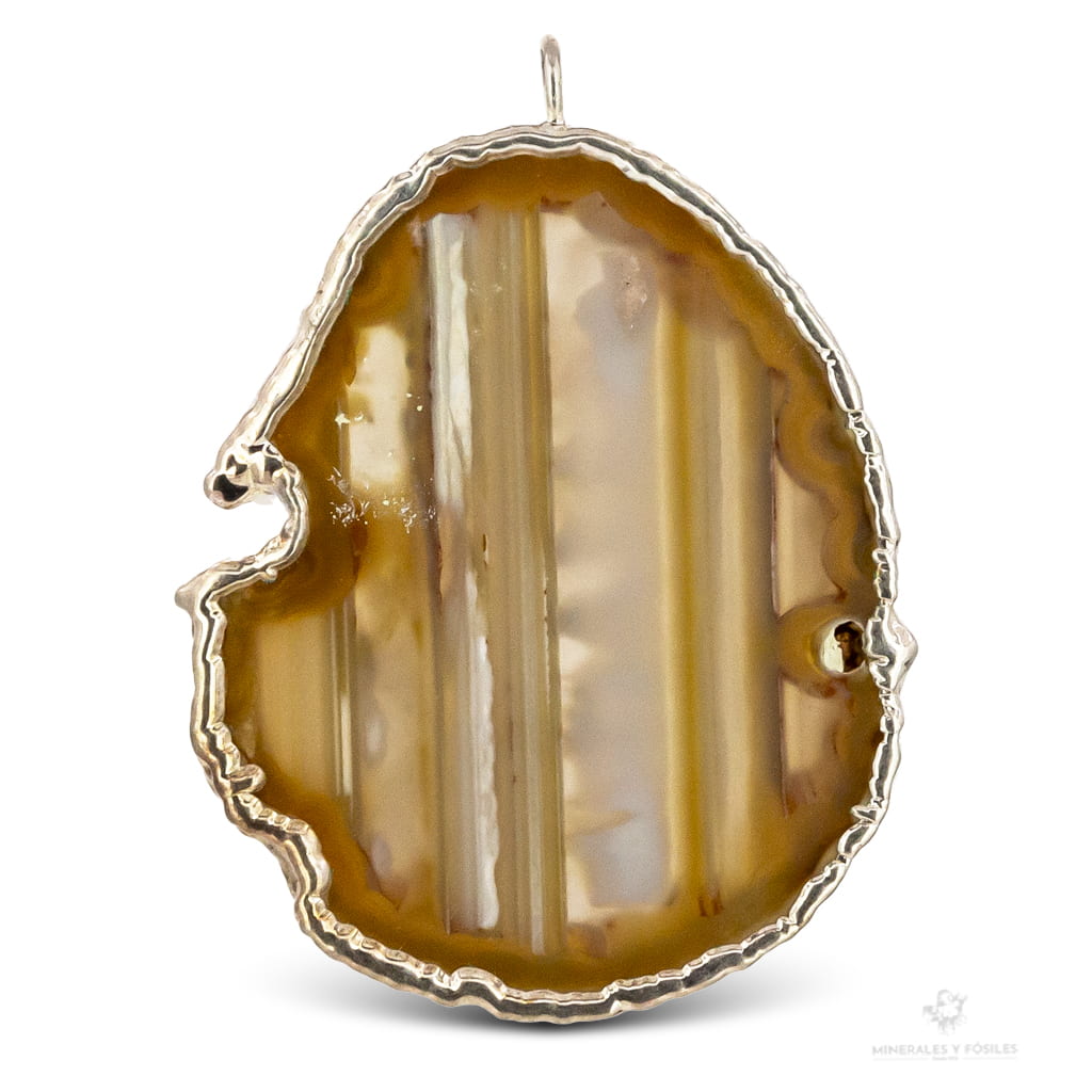RODAJA DE ÁGATA EN PLATA
