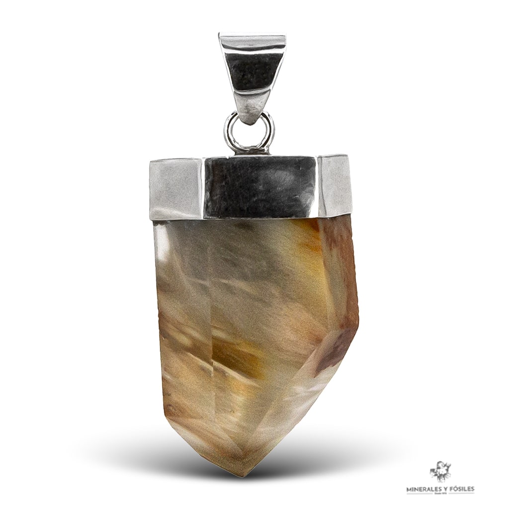 COLGANTE DE CUARZO CON INCLUSIONES PLATA