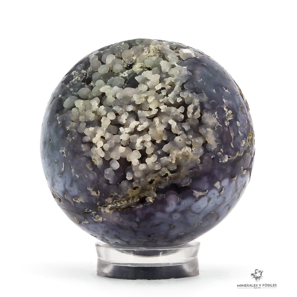 ESFERA DE CALCEDONIA LAVANDA BLANCA