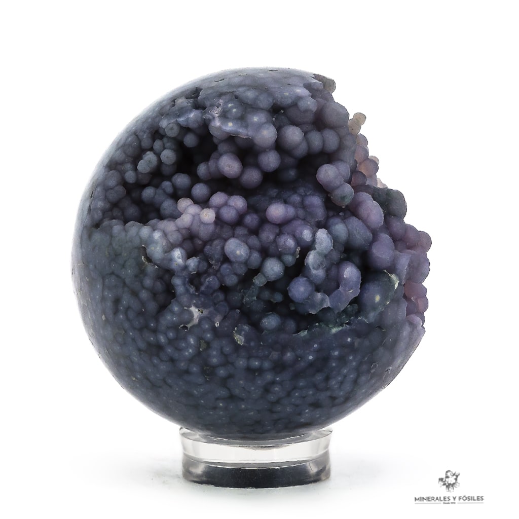 ESFERA DE CALCEDONIA LAVANDA CON GEODA