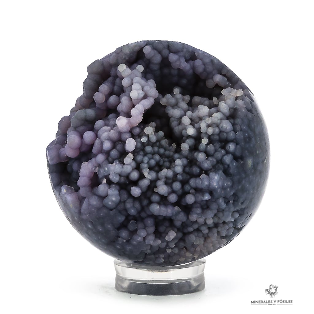 ESFERA DE CALCEDONIA LAVANDA CON GEODA