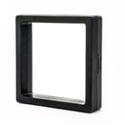 VITRINA FLOTANTE CUADRADA 3D NEGRA MINERAL