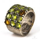 ANILLO DE PERIDOTO Y CITRINO