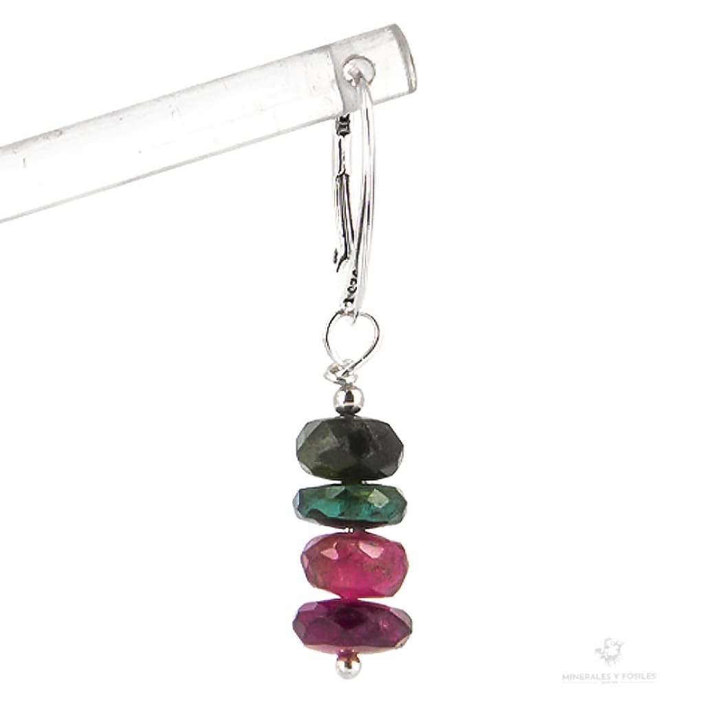 PENDIENTES DE TURMALINA MULTICOLOR DONUT
