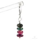 PENDIENTES DE TURMALINA MULTICOLOR DONUT